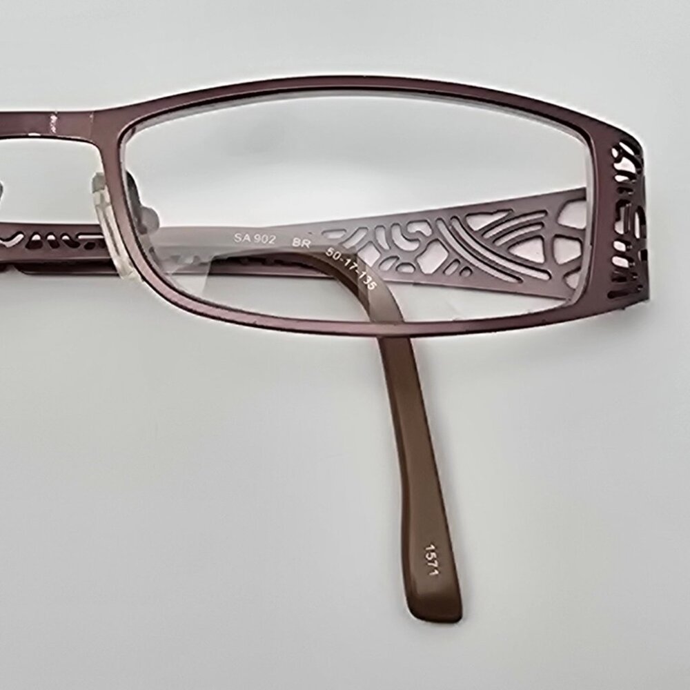 Salsa SA902 Brown Rectangular Eyeglasses Frame 50… - image 11